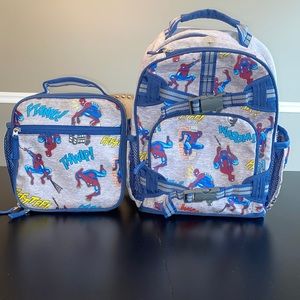 POTTERY BARN KIDS SPIDERMAN BACKPACK AND LUNCHBOX